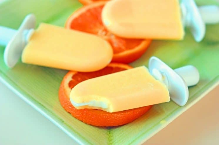 Orange Creamsicle Recipe. Orange coating with a creamy center! This popsicle is easier than it looks!